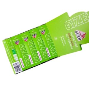 Χαρτάκια Gizeh Λαχανί Extra Slim Super Fine - Κουτί 50 τμχ