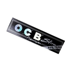 Χαρτάκια OCB Μαύρο Premier Slim & Tips